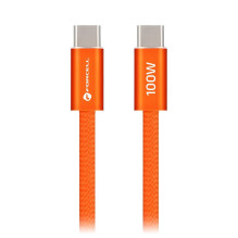 Cable USB C to USB C Forcell F-Energy QC4.0 PD 5A 100W Cafule Flat 1,2 m CCFN23 orange Cable USB C to USB C Forcell F-Energy QC4.0 PD 5A 100W Cafule Flat 1,2 m CCFN23 orange