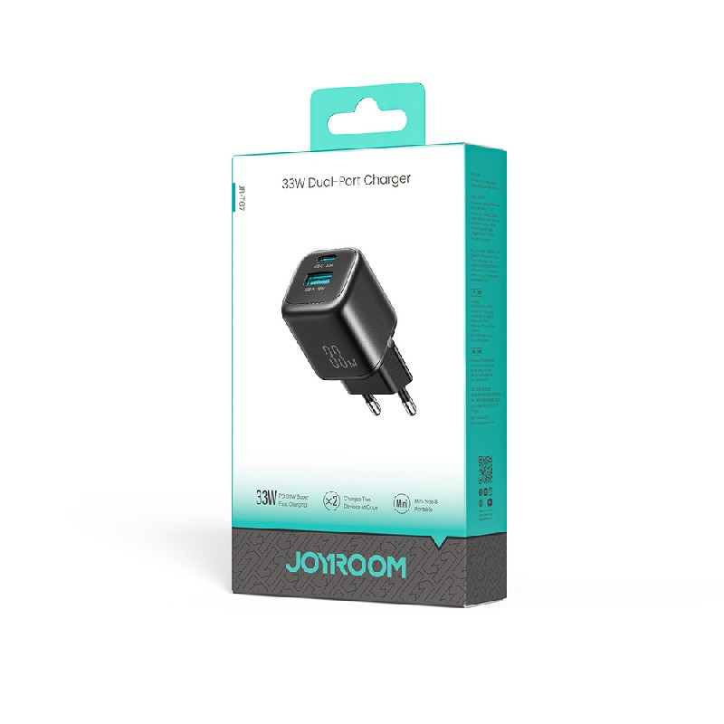 Įkroviklis Joyroom (JR-TG7) (1xUSB-C 1xUSB 3A 33W) juodas