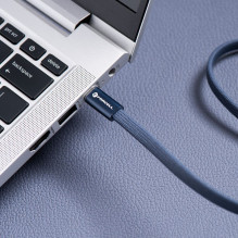 Cable USB C to USB C Forcell F-Energy QC4.0 PD 5A 100W Cafule Flat 1,2 m CCFN23 dark blue