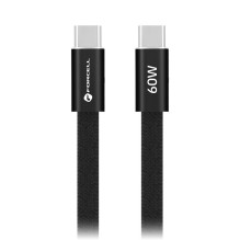 Cable USB C to USB C Forcell F-Energy QC4.0 PD 3A 60W Cafule Flat 1,2 m CCFN23 black Cable USB C to USB C Forcell F-Energy QC4.0 PD 3A 60W Cafule Flat 1,2 m CCFN23 black