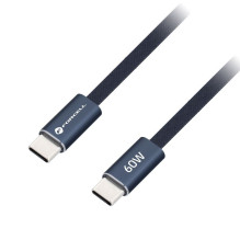 Cable USB C to USB C Forcell F-Energy QC4.0 PD 3A 60W Cafule Flat 1,2 CCFN23 m dark blue Cable USB C to USB C Forcell F-Energy QC4.0 PD 3A 60W Cafule Flat 1,2 CCFN23 m dark blue