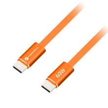 Laidas USB C į USB C Forcell F-Energy QC4.0 PD 3A 60W Cafule Flat 1,2 m CCFN23 oranžinis Laidas USB C į USB C Forcell F-Energy QC4.0 PD 3A 60W Cafule Flat 1,2 m CCFN23 oranžinis