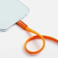 Cable USB C to USB C Forcell F-Energy QC4.0 PD 3A 60W Cafule Flat 1,2 m CCFN23 orange Cable USB C to USB C Forcell F-Energy QC4.0 PD 3A 60W Cafule Flat 1,2 m CCFN23 orange