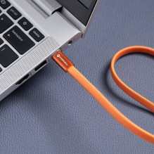 Cable USB C to USB C Forcell F-Energy QC4.0 PD 3A 60W Cafule Flat 1,2 m CCFN23 orange Cable USB C to USB C Forcell F-Energy QC4.0 PD 3A 60W Cafule Flat 1,2 m CCFN23 orange