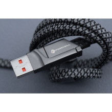 Cable 4in1 USB C / USB A to USB C / Lightning Forcell F-Energy QC PD 3A 60W 1 m C241 chrome Cable 4in1 USB C / USB A to USB C / Lightning Forcell F-Energy QC PD 3A 60W 1 m C241 chrome