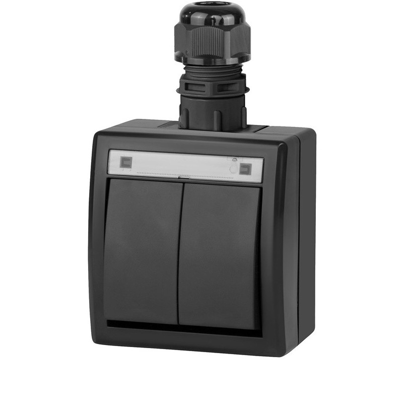 Jungiklis ELEKTRO-PLAST AQUANT, 2 klav., IP65
