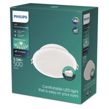 Šviestuvas įleidžiamas Philips Meson, 5.5W, 3000°K, LED Šviestuvas įleidžiamas Philips Meson, 5.5W, 3000°K, LED