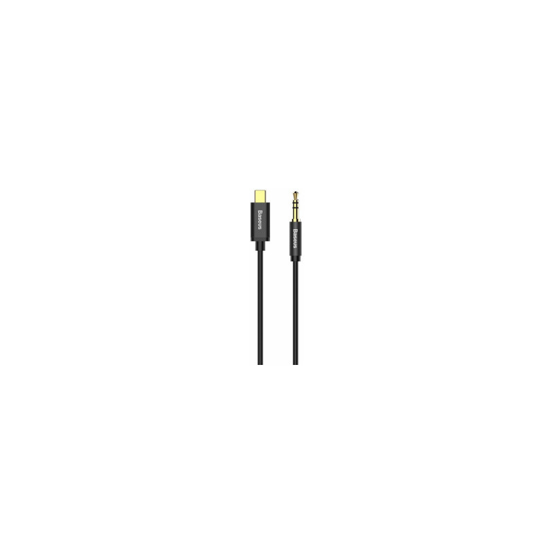 Kabelis Baseus USB Type-C kištukas - 3,5 mm kištukas 1,2 m, juodas