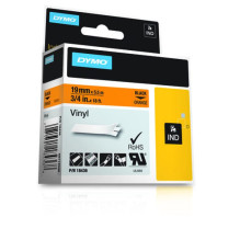 Label Tape - Dymo 18436 Indoor/Outdoor OSHA Compliant Black Orange Label Tape - Dymo 18436 Indoor/Outdoor OSHA Compliant Black Orange