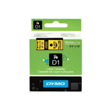 Label Tape - Dymo 45808 D1 Polyester Black on Yellow Label Tape - Dymo 45808 D1 Polyester Black on Yellow