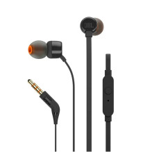 Laidinės ausinės su 3,5 mm lizdu JBL T110 juodos Laidinės ausinės su 3,5 mm lizdu JBL T110 juodos
