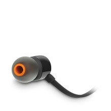 Laidinės ausinės su 3,5 mm lizdu JBL T110 juodos Laidinės ausinės su 3,5 mm lizdu JBL T110 juodos