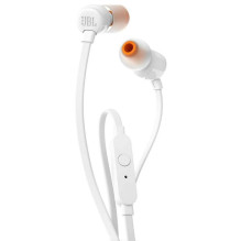 Laidinės ausinės su 3,5 mm lizdu JBL T110 baltos Laidinės ausinės su 3,5 mm lizdu JBL T110 baltos