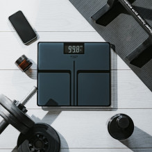 Bathroom scale ADLER AD 8194s STRIPES rechargeable USB-C Black Bathroom scale ADLER AD 8194s STRIPES rechargeable USB-C Black