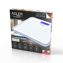 Bathroom scale ADLER AD 8183 with edge lighting White Bathroom scale ADLER AD 8183 with edge lighting White