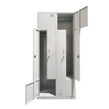 Metalinė persirengimo spintelė keturvietė, dviejų lygių, L formos Rehalt Systems 1800 x 800 x 500