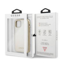 Guess Apple iPhone 11 Pro Iridescent PU Leather Hard Case Gold Guess Apple iPhone 11 Pro Iridescent PU Leather Hard Case Gold