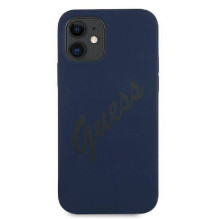 „Guess“ dėklas Apple iPhone 12 Mini 5.4" dėklui, mėlynas „Guess“ dėklas Apple iPhone 12 Mini 5.4" dėklui, mėlynas