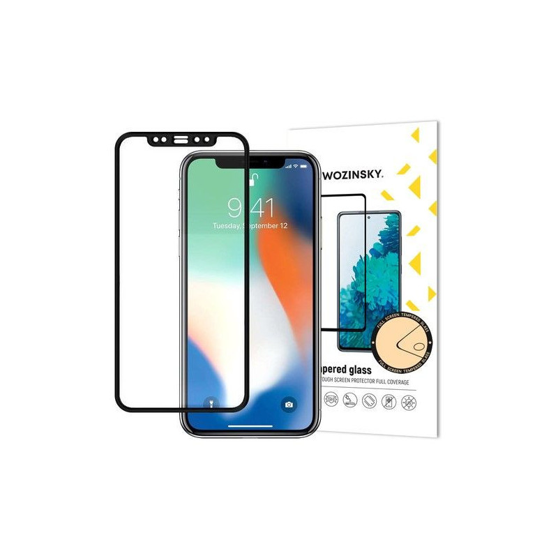 Wozinsky Apple iPhone 12 Pro / 12 Glue Tempered Glass Full Screen Black