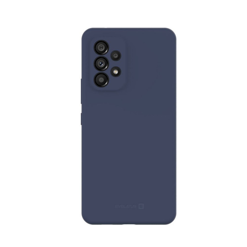 „Evelatus“ „Samsung Galaxy A53 5G“ aukščiausios kokybės minkštas silikoninis dėklas, vidurnakčio mėlynas