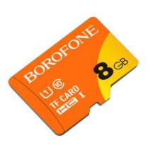 „Borofone“ atminties kortelė 8 GB SDHC CLASS10 75 MB / S MICROSD