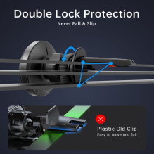 Choetech Choetech T204-F magnetic car holder with 15W wireless charging - black