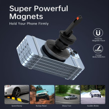 Choetech Choetech T204-F magnetic car holder with 15W wireless charging - black