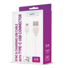 Setty Universal USB Type-C Cable 1m 2A White
