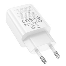 Hoco N61 Gentle PD20W+QC3.0 įkroviklis (EU) baltas Hoco N61 Gentle PD20W+QC3.0 įkroviklis (EU) baltas