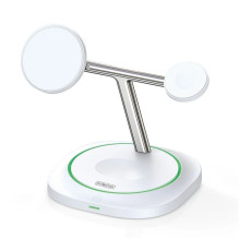 Duzzona W16 15W 3-in-1 Magnetic Wireless Charger White
