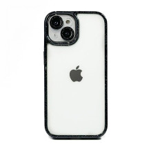 iLike Apple iPhone 15 Pro žvaigždutės formos akrilinis dangtelis, juodas