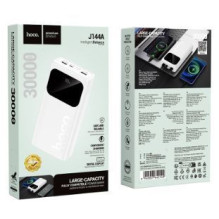 „Hoco J144A Hymn“ išorinė baterija (30000mAh) USB-A1 / USB-A2: 5V / 2A - USB-C / Micro: 5V / 2A, balta