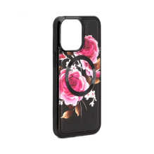 „Evelatus“ odinis dėklas „Apple iPhone 14 Pro Max“, juodas, su užtrauktuku ir gėlėmis „Evelatus“ odinis dėklas „Apple iPhone 14 Pro Max“, juodas, su užtrauktuku ir gėlėmis
