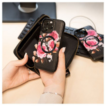 Evelatus Apple iPhone 14 Pro Max Leather Case Zipper Design Flower Black Evelatus Apple iPhone 14 Pro Max Leather Case Zipper Design Flower Black