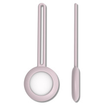 iLike AirTag Silicone Keychain Loop Case Pink