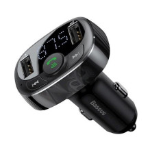 Baseus Transmiter FM T-Type S-09A Bluetooth MP3 Car Charger Black