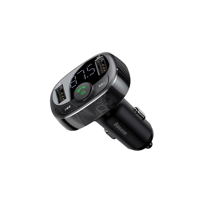 Baseus Transmiter FM T-Type S-09A Bluetooth MP3 Car Charger Black
