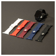 Evelatus Apple Watch 38 / 40 / 41mm Silicone Loop Watch Straps (110mm S / M) Blue