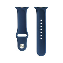 „Evelatus Apple Watch 42 / 44 / 45 mm“ silikoninės kilpos laikrodžio dirželis (S / M 110 mm) mėlynas „Evelatus Apple Watch 42 / 44 / 45 mm“ silikoninės kilpos laikrodžio dirželis (S / M 110 mm) mėlynas
