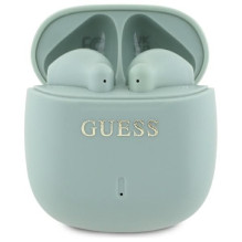 „Guess“ belaidės ausinės su „Bluetooth GUTWSJ14ESGN TWS“ + spausdintas klasikinis logotipas, žalios spalvos
