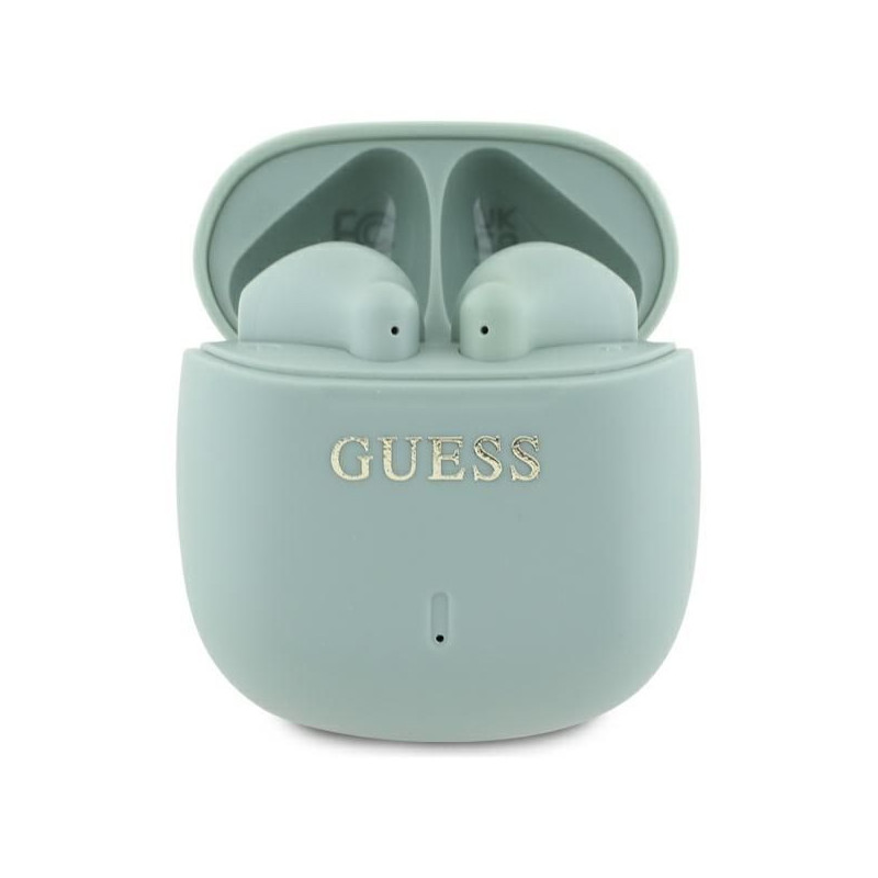 „Guess“ belaidės ausinės su „Bluetooth GUTWSJ14ESGN TWS“ + spausdintas klasikinis logotipas, žalios spalvos