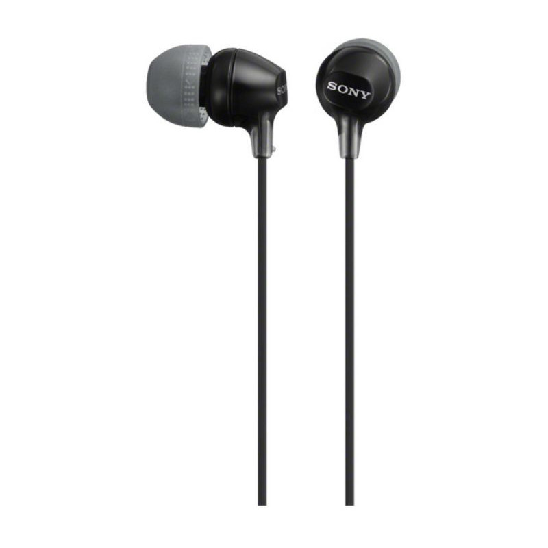 „Sony EX“ serijos MDR-EX15LP į ausis įdedamos, juodos