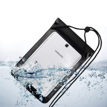 Hurtel Universal waterproof case for phone / tablet up to 8 inches black Hurtel Universal waterproof case for phone / tablet up to 8 inches black