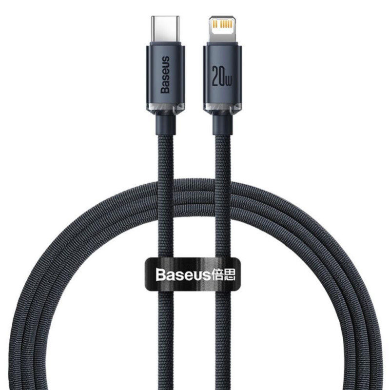 Baseus LAIDAS „LIGHTNING“ Į USB 1,2 M / JUODAS CAJY000201
