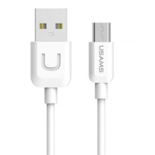 USAMS US-SJ098 U-Turn Durable TPE Universal Micro USB to USB Data &amp; Fast 2A Charger Cable 1m White