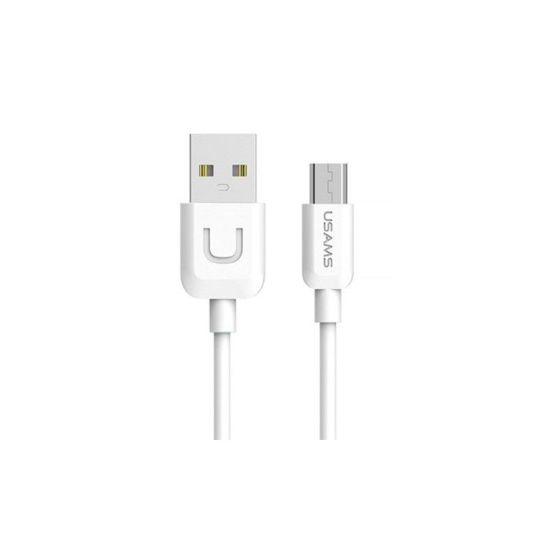 USAMS US-SJ098 U-Turn Durable TPE Universal Micro USB to USB Data &amp; Fast 2A Charger Cable 1m White