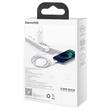„Baseus Superior USB - Lightning“ 2.4A 2 m laidas, baltas (CALYS-C02)
