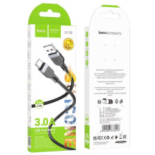 „Hoco X109 Energy“ silikoninis įkrovimo ir duomenų kabelis, Type-C (L), 1M, juodas