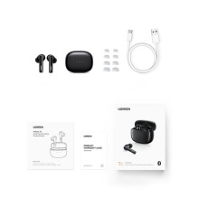 „Ugreen TWS ANC“ belaidės ausinės „Ugreen WS106 HiTune T3“ – juodos