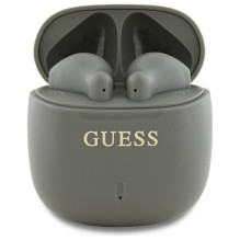 „Guess“ belaidės ausinės GUTWSJ14ESGE TWS + pilkos, rusvos, spausdinto klasikinio logotipo
